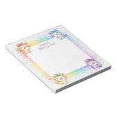 Rainbow Kittens Personalisiert Mitzvah Notes Notep Notizblock (angewinkelt)