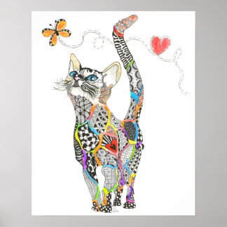 Rainbow Kitty 20" x 16" Poster (Sie können anpasse