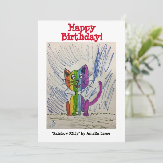 Rainbow Kitty #220101 Karte (Stehend Vorderseite)