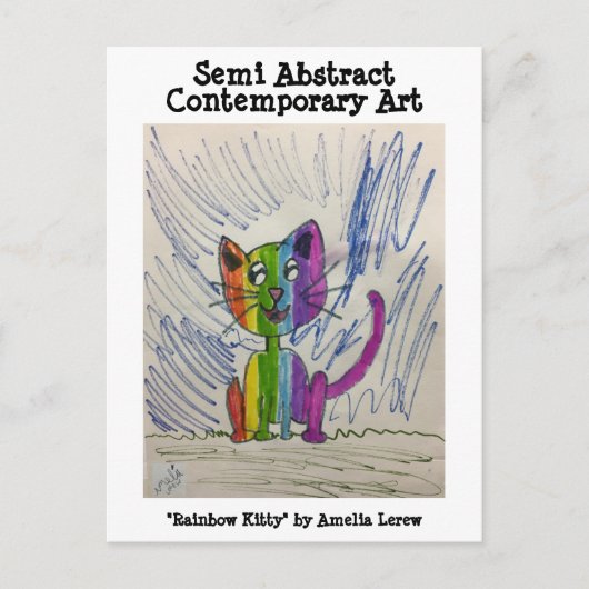 Rainbow Kitty #220101 Postkarte (Vorderseite)