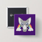 Rainbow Kitty Button (Vorne & Hinten)