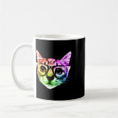Rainbow Kitty Cat mit Gläsern Kaffeetasse (Links)