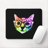 Rainbow Kitty Cat mit Gläsern Mousepad (Mit Mouse)