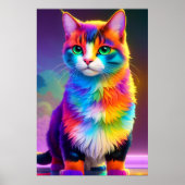 Rainbow Kitty Cat Poster (Vorne)