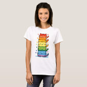 Rainbow Kitty Cat Pride T-Shirt (Vorne ganz)