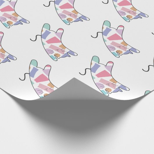 Rainbow Kitty Geschenkpapier (Ecke)