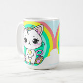 Rainbow-Kitty Kaffeetasse (Vorderseite Links)