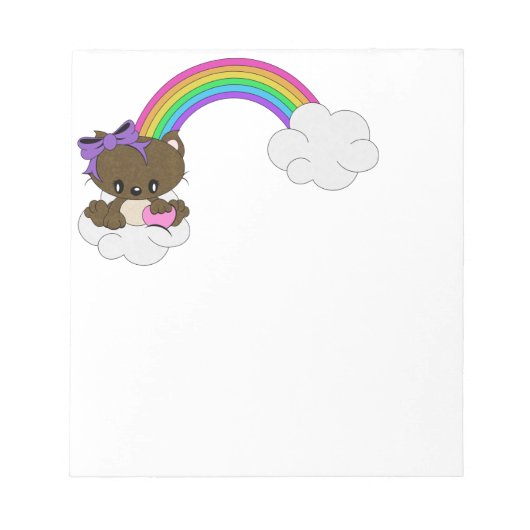 Rainbow Kitty Notizblock (Vorderseite)