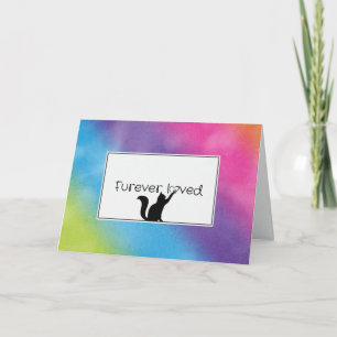 Rainbow Kitty Pet Loss Beileid Karte
