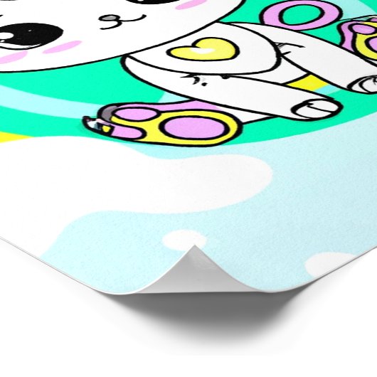 Rainbow-Kitty Poster (Ecke)