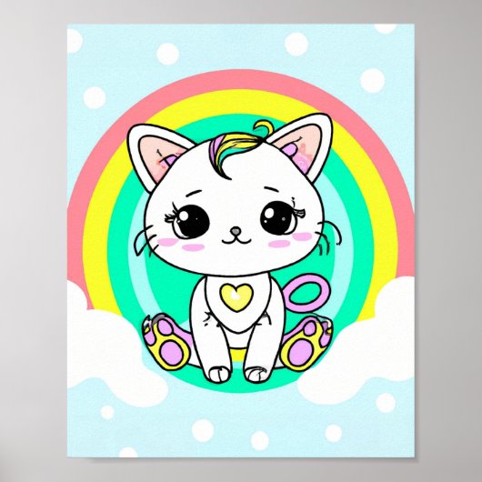 Rainbow-Kitty Poster (Vorne)