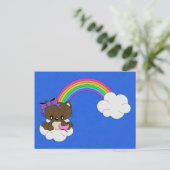 Rainbow Kitty Postkarte (Stehend Vorderseite)