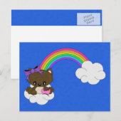 Rainbow Kitty Postkarte (Vorne/Hinten)