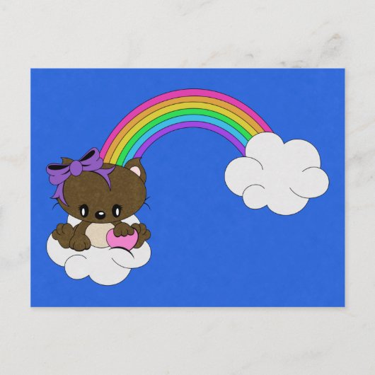Rainbow Kitty Postkarte (Vorderseite)