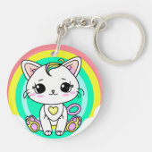 Rainbow-Kitty Schlüsselanhänger (Rückseite)