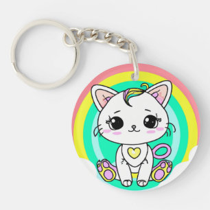 Rainbow-Kitty Schlüsselanhänger