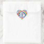 Rainbow Kittycorn Heart Stickers (Tasche)