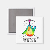 Rainbow Kiwi Magnet (Vorderseite/Rückseite)