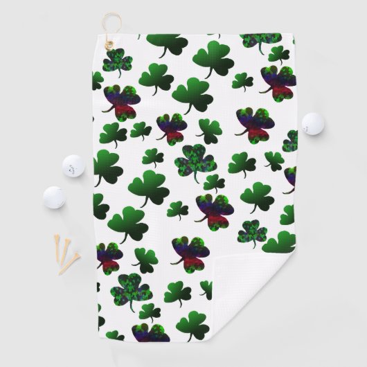 Rainbow-Kleeblatt Golfhandtuch (Insitu)