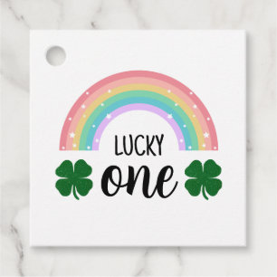 Rainbow & Kleeblatt Lucky Ein erster Geburtstag Geschenkanhänger