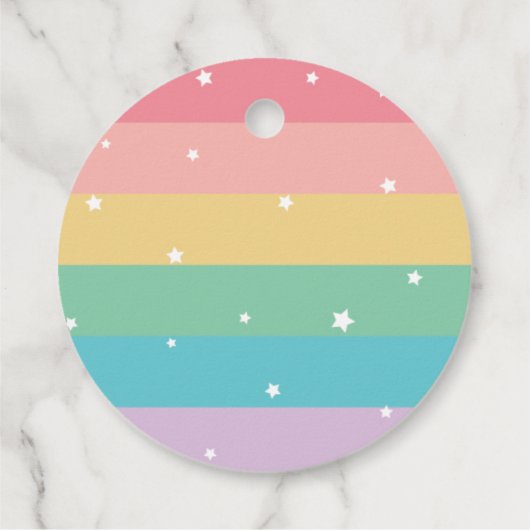 Rainbow & Kleeblatt Lucky Eins Geburtstag Geschenkanhänger (Rückseite)