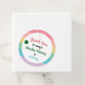 Rainbow & Kleeblatt Lucky Eins Geburtstag Geschenkanhänger (Beispiel)