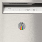 Rainbow-Kleid Prinzessin Keramik Magnet (In Situ (Geschirrspüler))