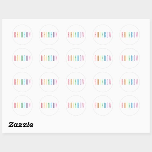 RAINBOW Kleine Round Stickers (Blatt)