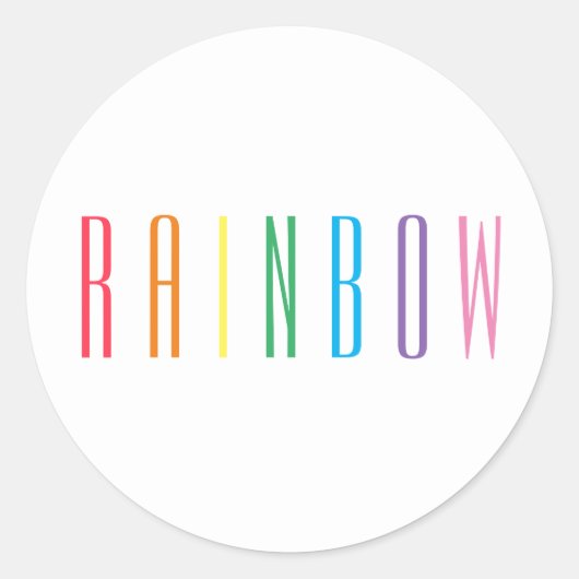 RAINBOW Kleine Round Stickers (Vorderseite)
