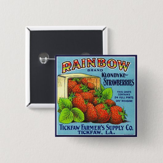 Rainbow Klondyke Erdbeeren Button (Vorne & Hinten)