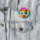 Rainbow-Knette Niedliches Cat Button-Button Button (Beispiel)