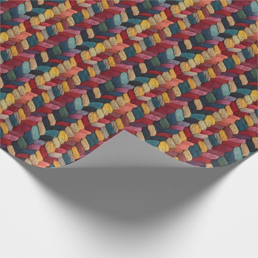 Rainbow-Knittenwolle Geschenkpapier (Ecke)