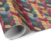 Rainbow-Knittenwolle Geschenkpapier (Rolleneckpunkt)