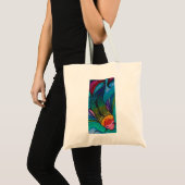 Rainbow Koi Fish Tote Bag Farbige Fisch-Marktbeute Tragetasche (Vorderseite (Produkt))