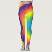 Rainbow-Konzentrierter Kreis Leggings (Vorderseite)