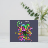 Rainbow Kraken Glow Postkarte (Stehend Vorderseite)
