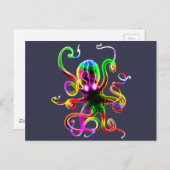Rainbow Kraken Glow Postkarte (Vorne/Hinten)
