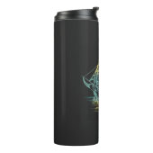 Rainbow Kraken Pirate Ship - Farbenfrohe Kunst Thermosbecher (Nach links gedreht)