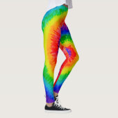 Rainbow Krawatte-Dye Alcohol Tinte Malerei Leggings (Rechts)