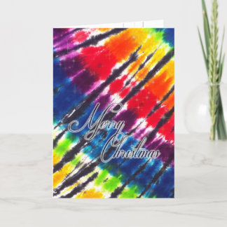Rainbow Krawatte-Dye Christmas Feiertagskarte