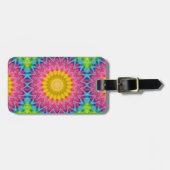 Rainbow-Krawatte-Dye Mandala mit dynamischer Symme Gepäckanhänger (Vorderseite horizontal)