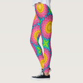 Rainbow-Krawatte-Dye Mandala mit dynamischer Symme Leggings (Links)