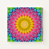 Rainbow-Krawatte-Dye Mandala mit dynamischer Symme Notizblock (Rückseite)
