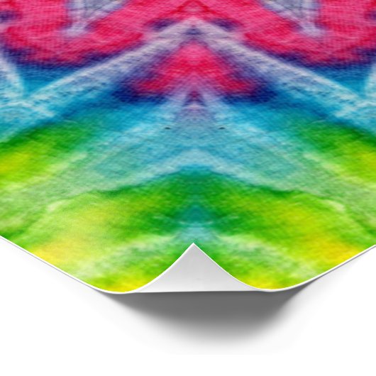 Rainbow-Krawatte-Dye Mandala mit dynamischer Symme Poster (Ecke)