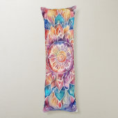 Rainbow Krawatte-Dye Mandala Seitenschläferkissen (Rückseite (Vertikal))