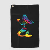 Rainbow Krawatte-Dye Mermaid Shirt in 60er 70er Re Golfhandtuch (Vorderseite)
