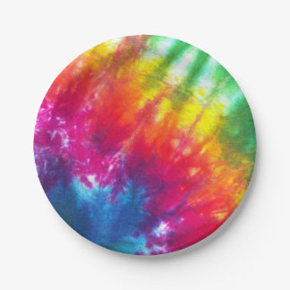 Rainbow-Krawatte-Dye Pappteller
