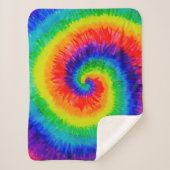 Rainbow-Krawatte-Dye Swirl Fleece Blanket Sherpadecke (Vorderseite)