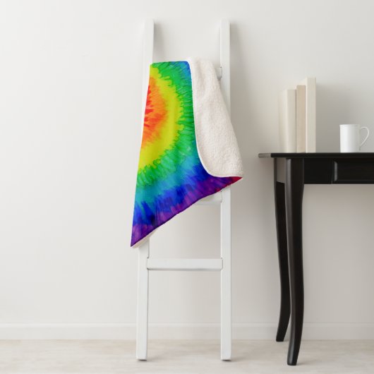 Rainbow-Krawatte-Dye Swirl Fleece Blanket Sherpadecke (Beispiel)