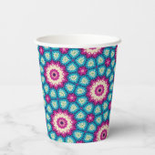 Rainbow-Krawatte Geometric Mandala 5 Muster Pappbecher (Rückseite)